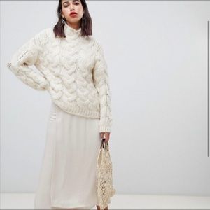 Mango cable knit sweater